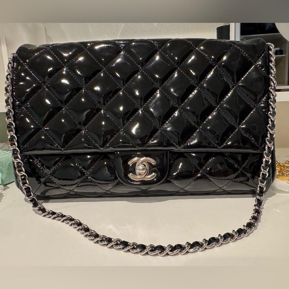 Authentic Chanel Patent Clutch